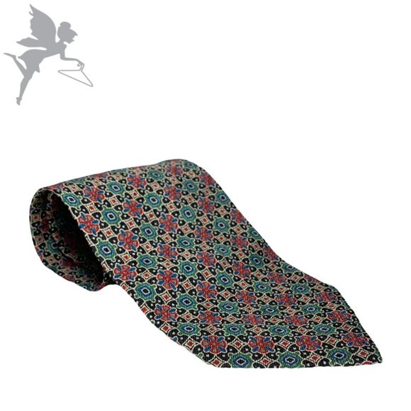 GIORGIO ARMANI Silk Kaleidoscope Folk Floral Print Tie - Picture 1 of 8